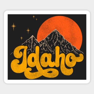 Vintage State of Idaho Mid Century Distressed Aesthetic Magnet